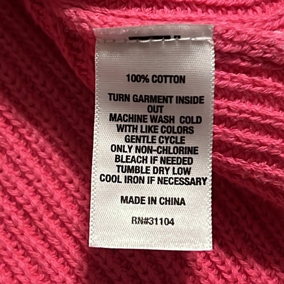 Crown & Ivy Ombre sweater size large sweater pullover long sleeve pink white - Picture 5 of 8